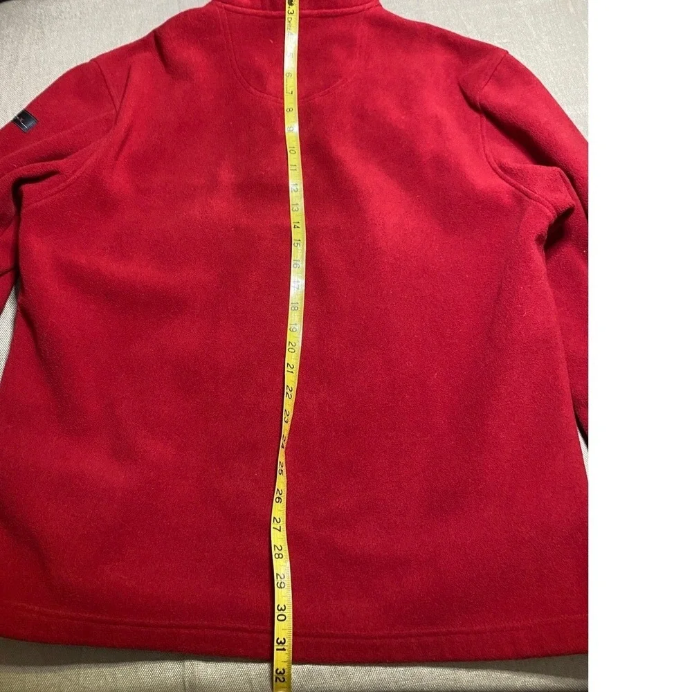 Izod Red Fleece 1/4 Zip Pullover‎ Mens Casual Warm Top